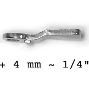 Cam 4 mm offset outward. Brushed 316 stainless steel