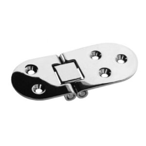 Deck Hinge - 34 x 80 mm. Screws Showing. Stainless Steel