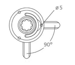 Hatch Fastener w. Roller Bearing Cam, with Lift Ring and Strike Plate. Cut Hole 2 3/8 inch. - Image 5