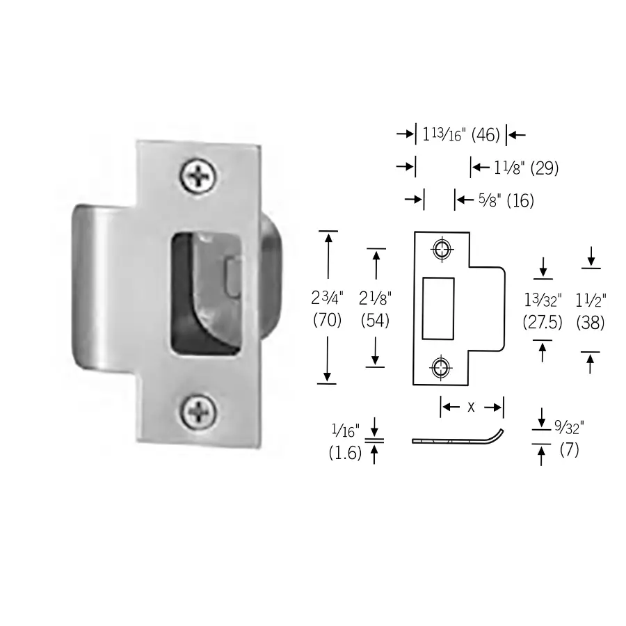 Tubular Privacy Latch with 2 3/4 inch backset. - Image 4
