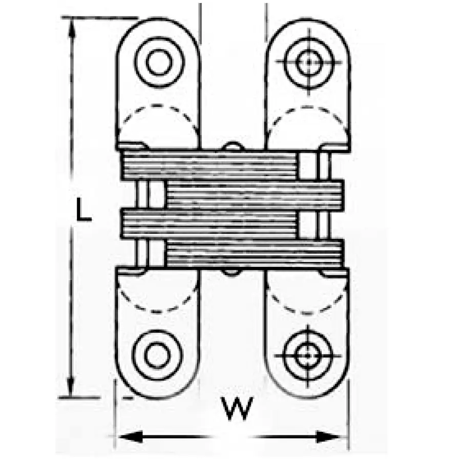 316 Stainless invisible hinge.. 1 3/4 x 1 23/64 inch min door thickness 3/4 inch - Image 3