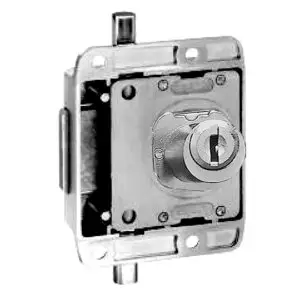 rim lock 40 mm backset with keyway.. 3 point lock.