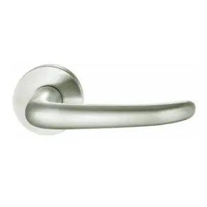 Door Lever 132 x 58 standard model with Roses for use with Tubular Locks Sold as Pair