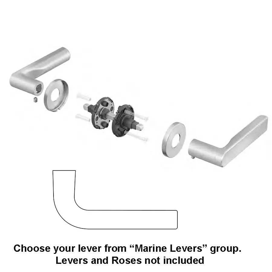 Tubular Privacy Latch with 2 3/4 inch backset. - Image 3