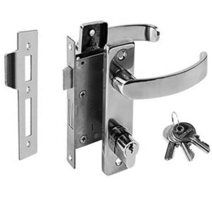 Door Lock with 38 mm or 1 1/2 inch backset with keys for Small Doors