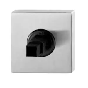 Tubular Passage Square Rose for Levers 55 x 55 mm Diameter. Sold as pair. Polished Stainless Steel