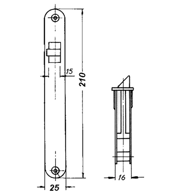Passage Mortise Lock 55 mm backset. GSV Schwepper and S&B. Polished Stainless Steel - Image 2