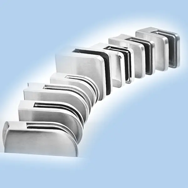 - Tube Mounted Glass Clamping Bracket 50 x 40 mm for 8-10 mm glass. For 42.4 mm diameter tubing (1.67 inch diameter)