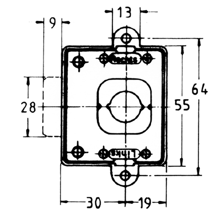rim lock 30 mm backset with follower for 7x7mm spindle - Image 2