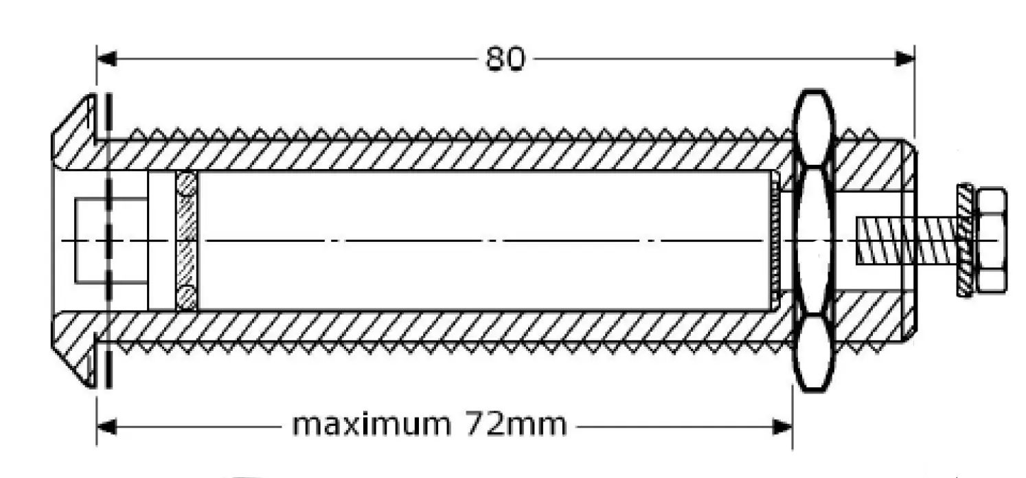 Body only for Hatch Fastener. 3 1/8 inch long - Image 4