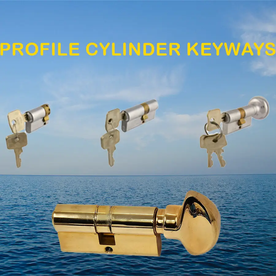 Marine Grade Profile Cylinders keyways of all sizes - for GSV and S&B Marine Locks.