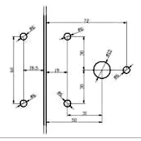 z Glass Door Latch Set for Doors up to 2 feet wide with strike box. - Image 2