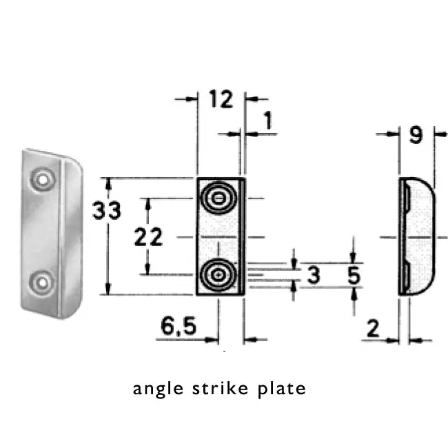 rim lock 30 mm backset with Keyway - Image 4