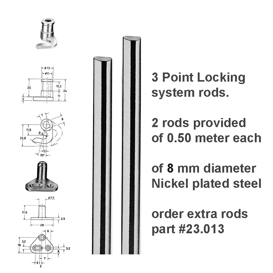rim lock 30 mm backset with Keyway. 3 point lock - Image 4