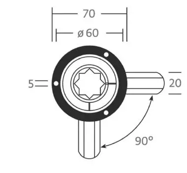 Hatch Fastener w. Roller Bearing Cam, with Lift Ring and Strike Plate. Cut Hole 2 3/8 inch. - Image 4