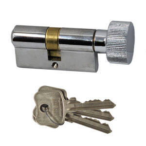 Profile cylinder 35/35 mm key/knob Max Door size - 2 1/8 inch