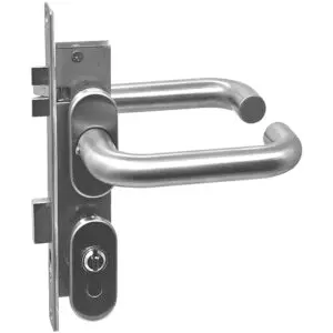 Entry Mortise Lock 25 mm Backset for Framed Doors. Satin Stainless Steel