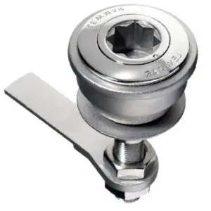 Hatch Fastener with Straight Cam and Strike Plate. Cut hole 1 3/4 inch.