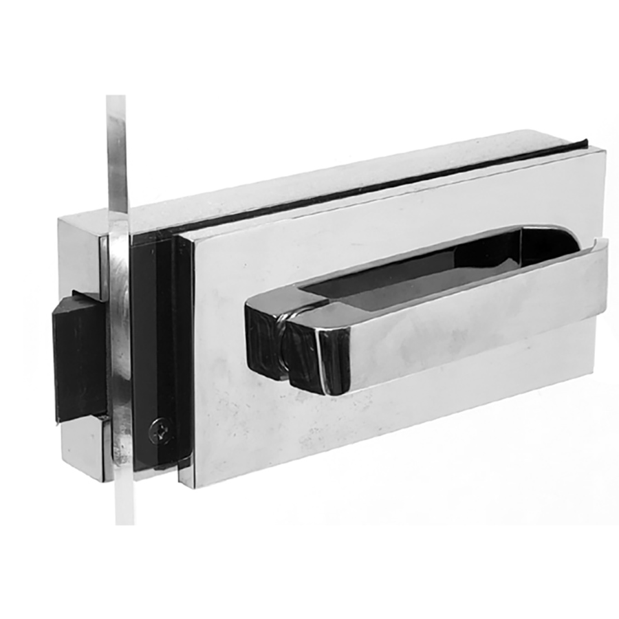 - Set Glass Door Latch Backset 2 inch with Semi Flush Levers and Strike Box for full size exterior 3/8 to 1/2 inch glass - Image 2