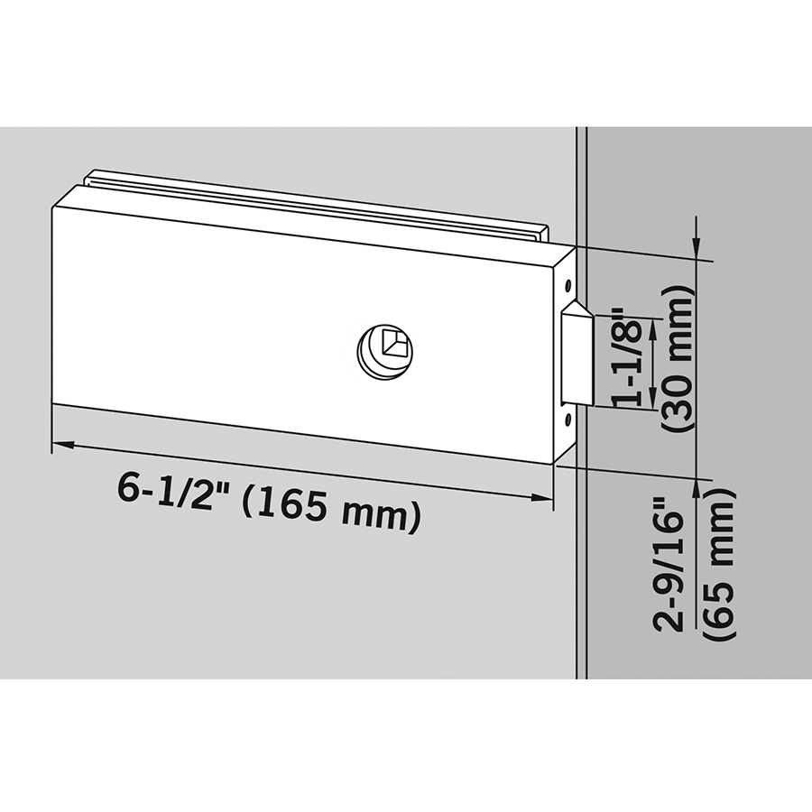 - Glass Door Latch Backset 2 inch. Use for 3/8 to 1/2 inch glass - Image 2
