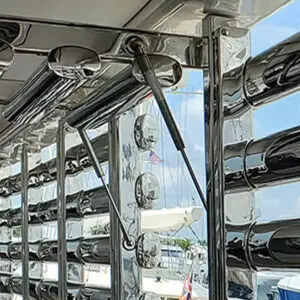 - Stainless Steel Gas Springs 14-28 series for hatches from 250 to 500 lbs weight