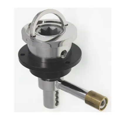 Hatch Fastener w. Roller Bearing Cam, with Lift Ring and Strike Plate. Cut Hole 2 3/8 inch. - Image 6